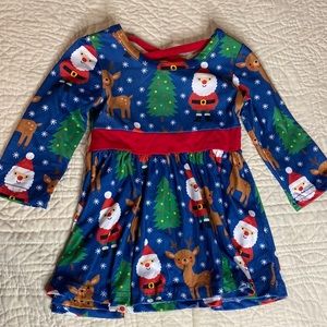 Fletcher Lane Santa and Reindeer Dress - 6-12 months